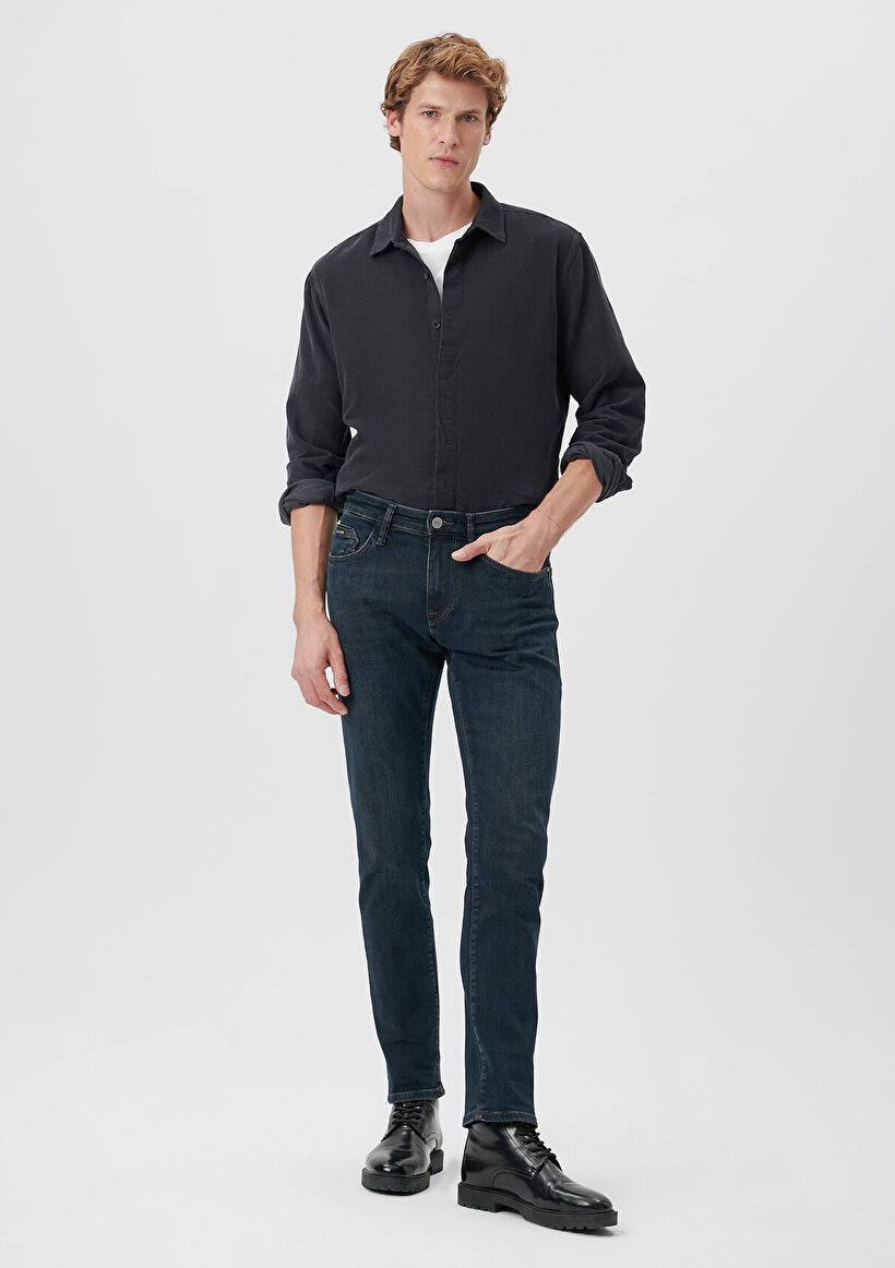 Jake Koyu Gölgeli Mürekkep Mavi Lux Black Jean Pantolon - 0