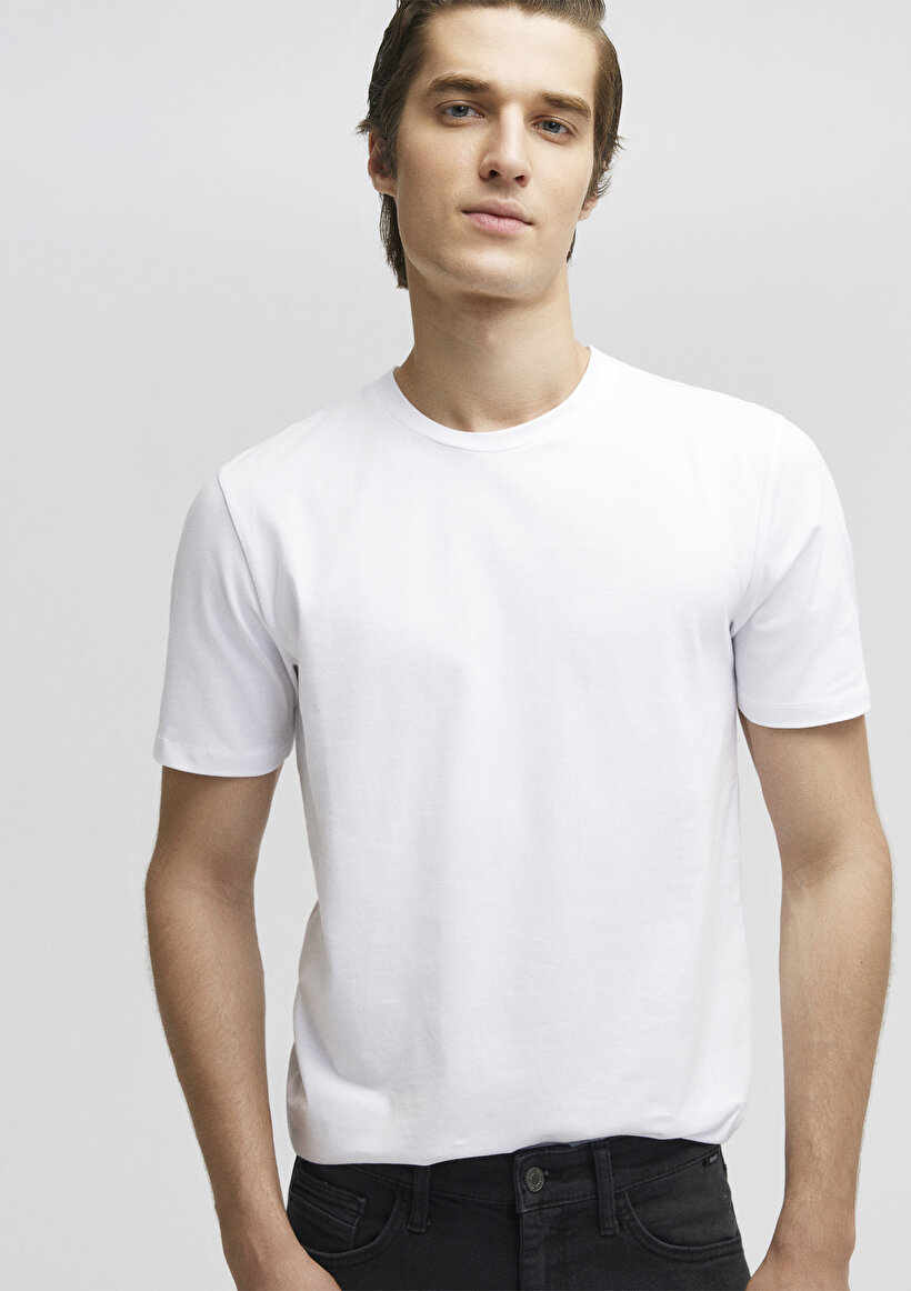 Beyaz Basic Tişört - 0