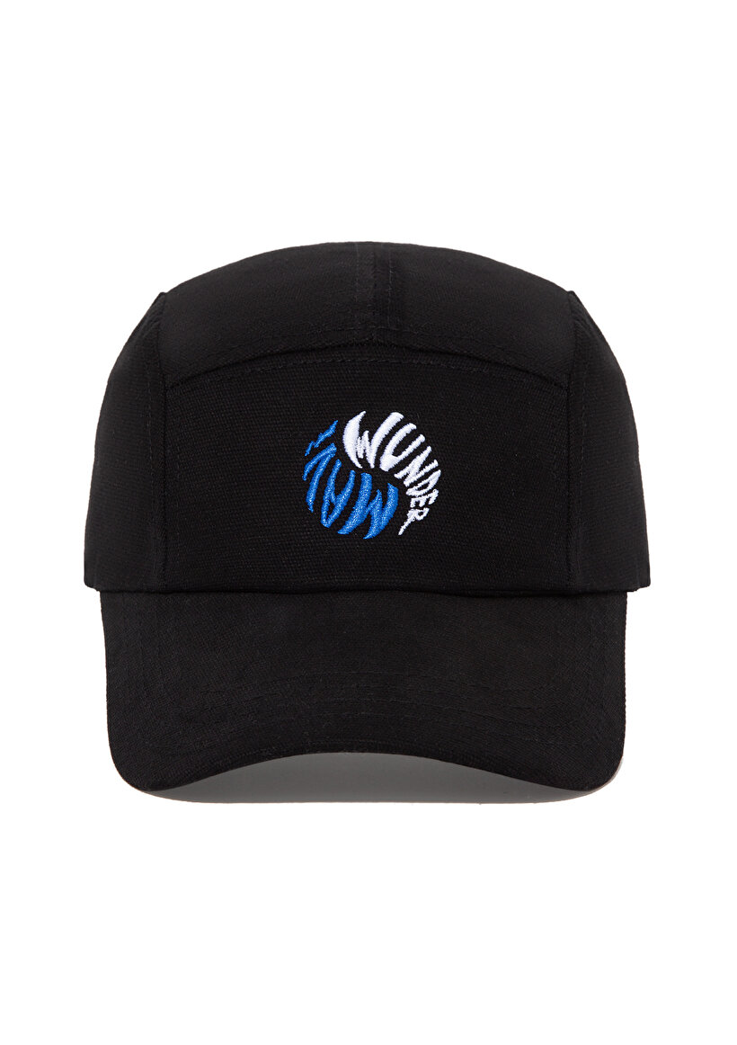 Yin-Yang Logo İşlemeli Siyah Şapka-0