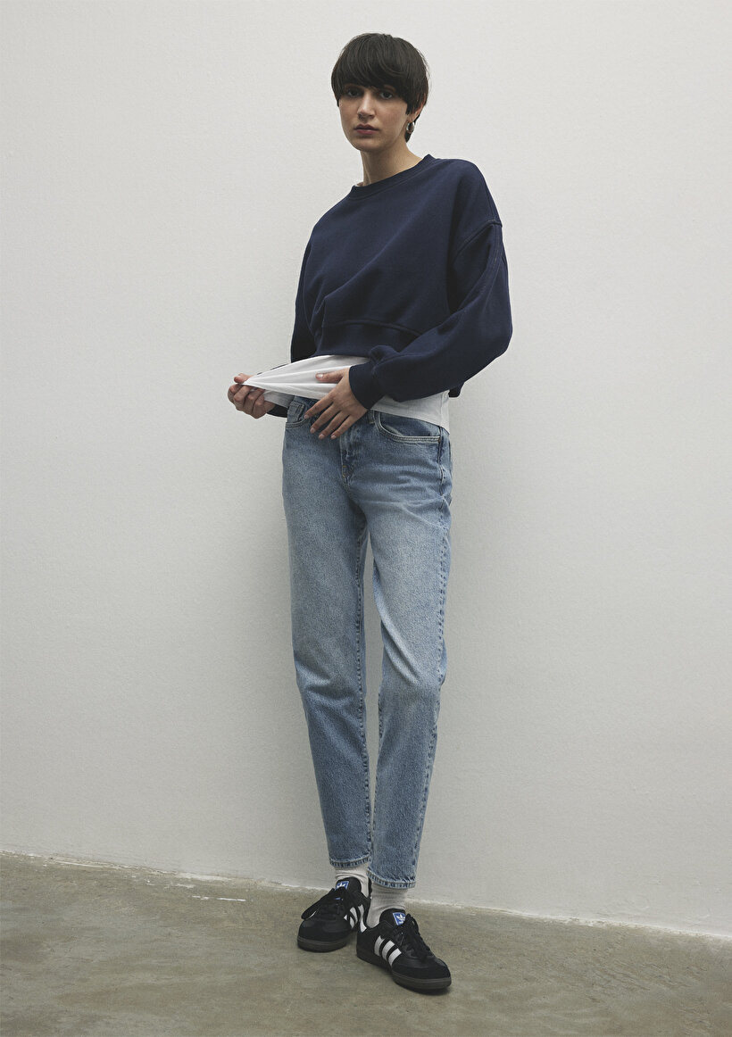 Cindy Classic Denim Orta Mavi Jean Pantolon - 0