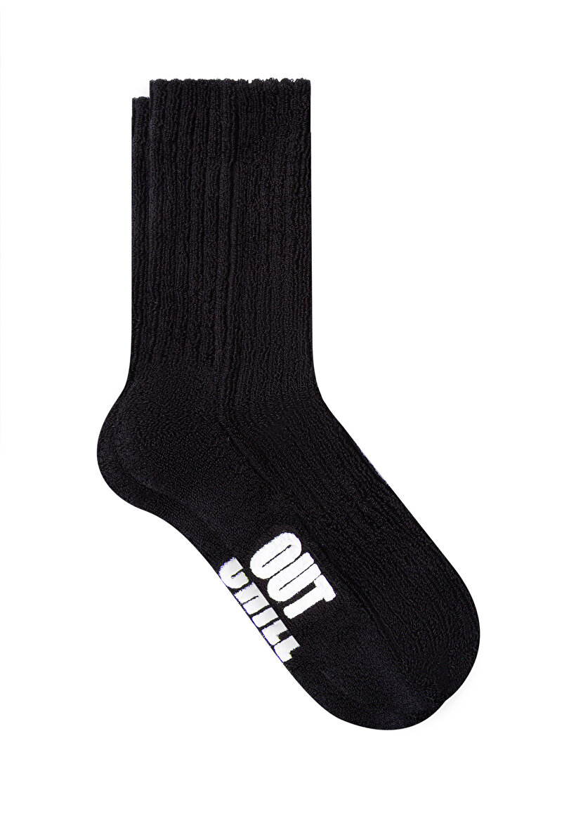 Siyah Bot Çorabı - 0