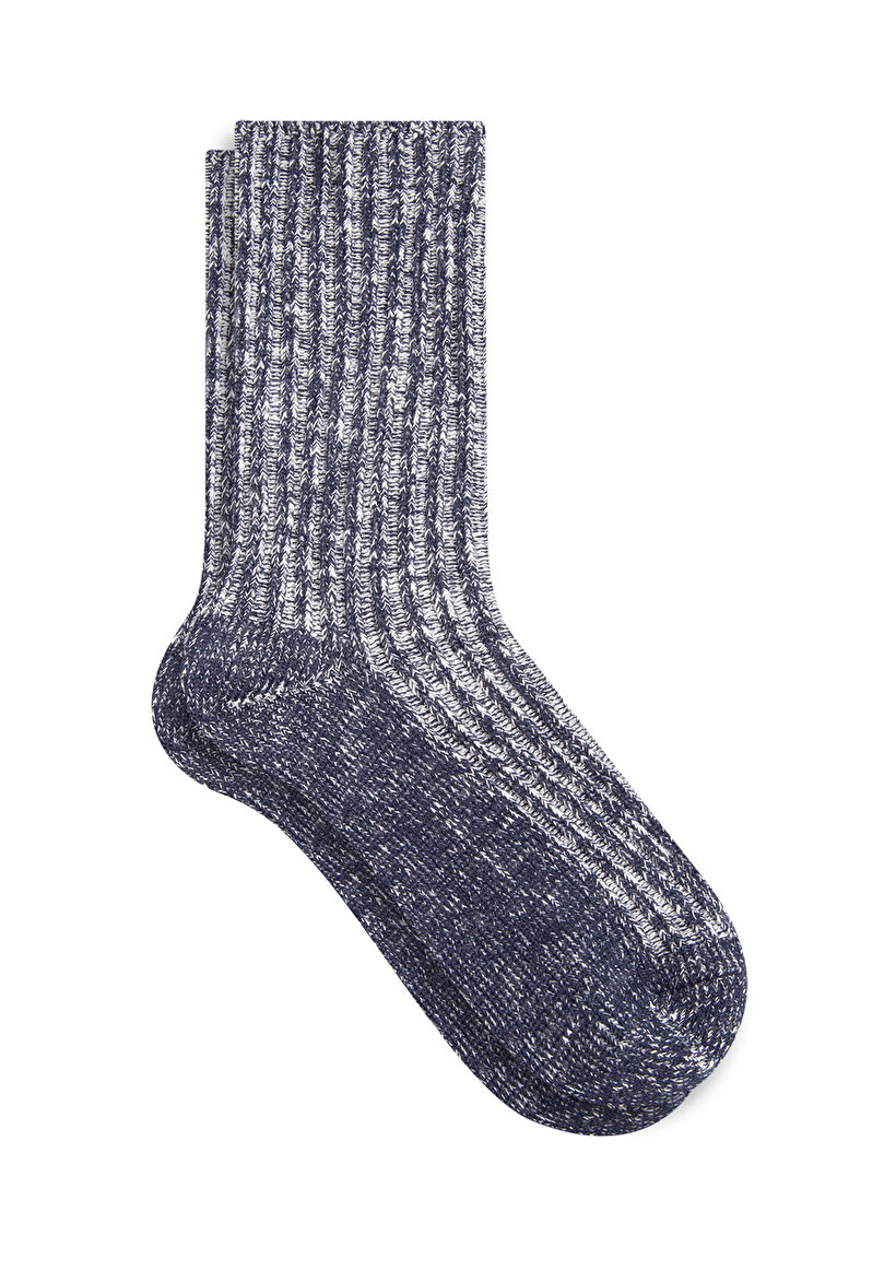 Lacivert Bot Çorabı - 0
