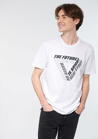 The Future Baskılı Beyaz Tişört - 0