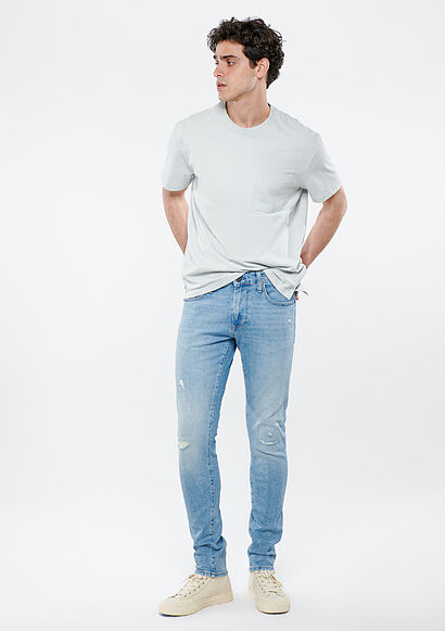 James Açık Yırtıklı Mavi Premium Jean Pantolon - 0