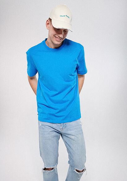 Cepli Mavi Basic Tişört - 0