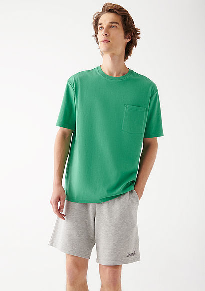 Cepli Yeşil Basic Tişört - 0