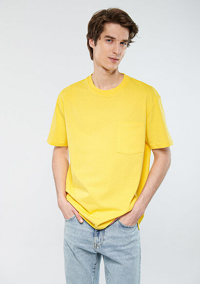 Sarı Basic Tişört - 0