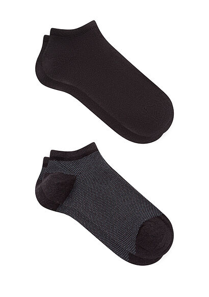 2li Siyah Patik Çorap - 0