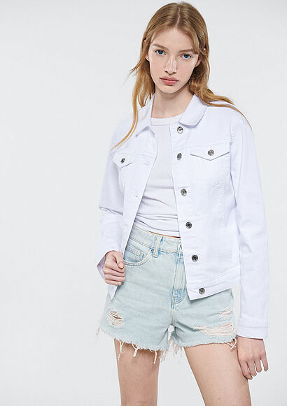 Daisy Beyaz Jean Ceket - 0