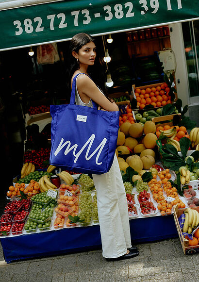 Marche X Mavi Mm Logolu Mavi Süpermarché Çanta - 0