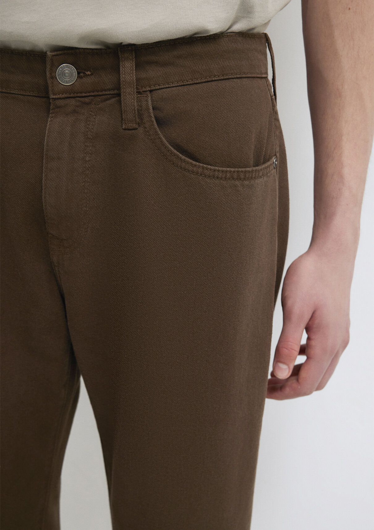 Mavi Lisbon Kahverengi Gabardin Pantolon görsel 6
