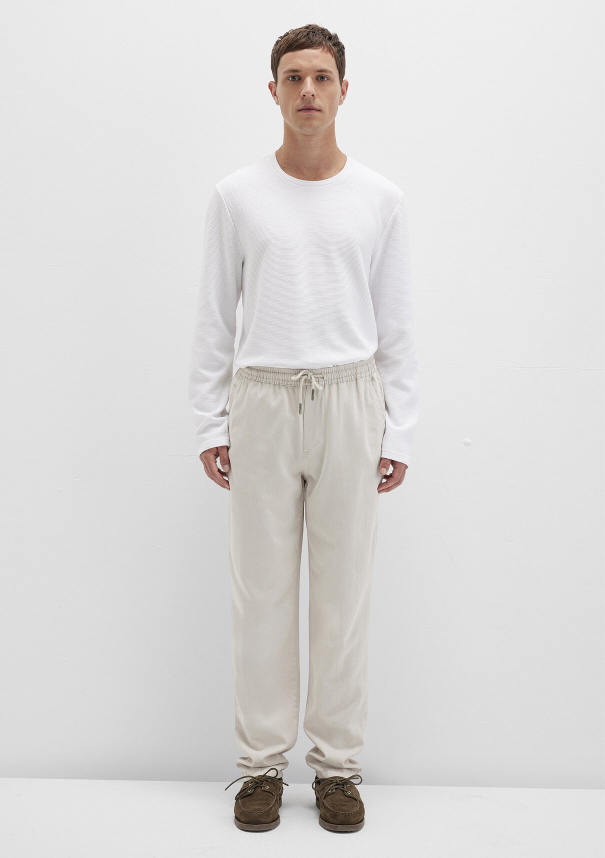 Mavi Ekru (TENCEL™) Liyosel Karışımlı Jogger Pantolon görsel 3