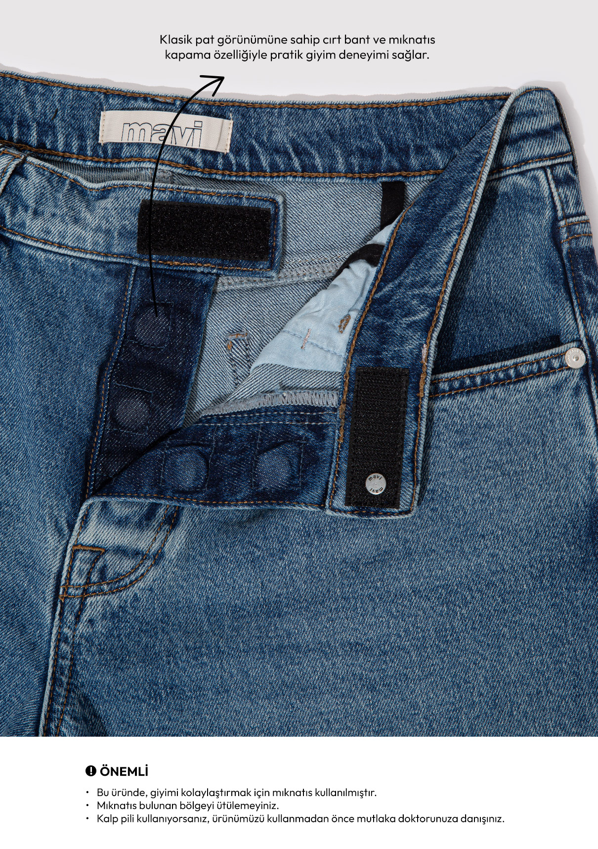 Mavi Adaptive Indigo Mavisi Comfort Jean Pantolon görsel 2