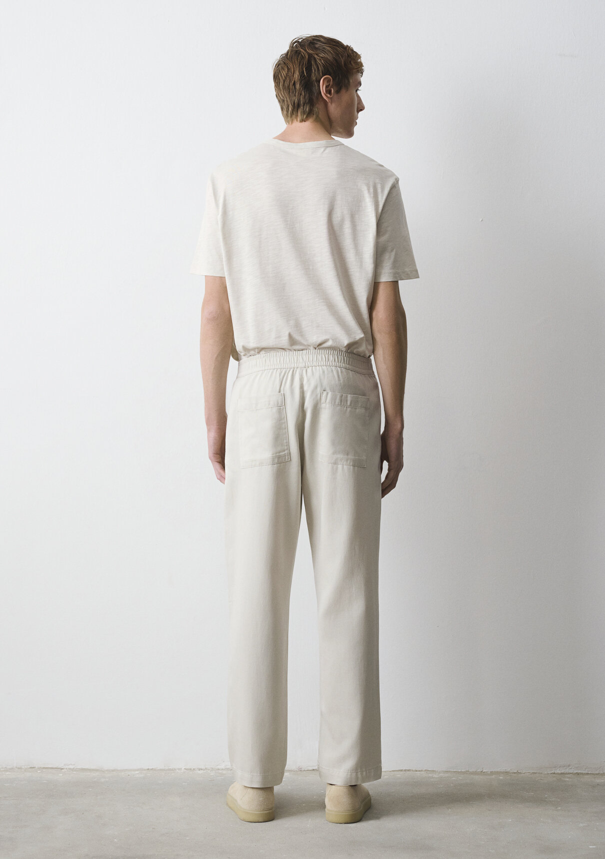 Mavi Lyocell (Tencel™) Karışımlı Bej Pantolon görsel 4