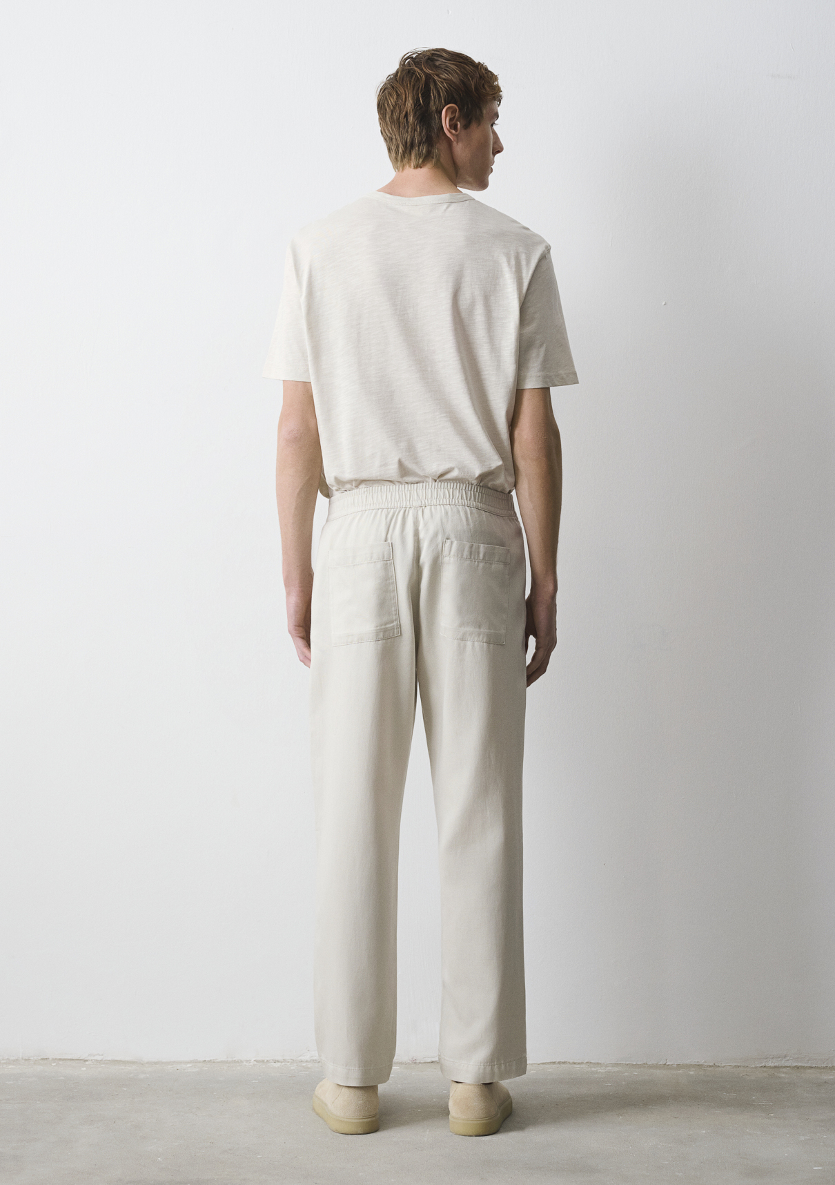 Mavi Lyocell (Tencel™) Karışımlı Bej Pantolon görsel 4