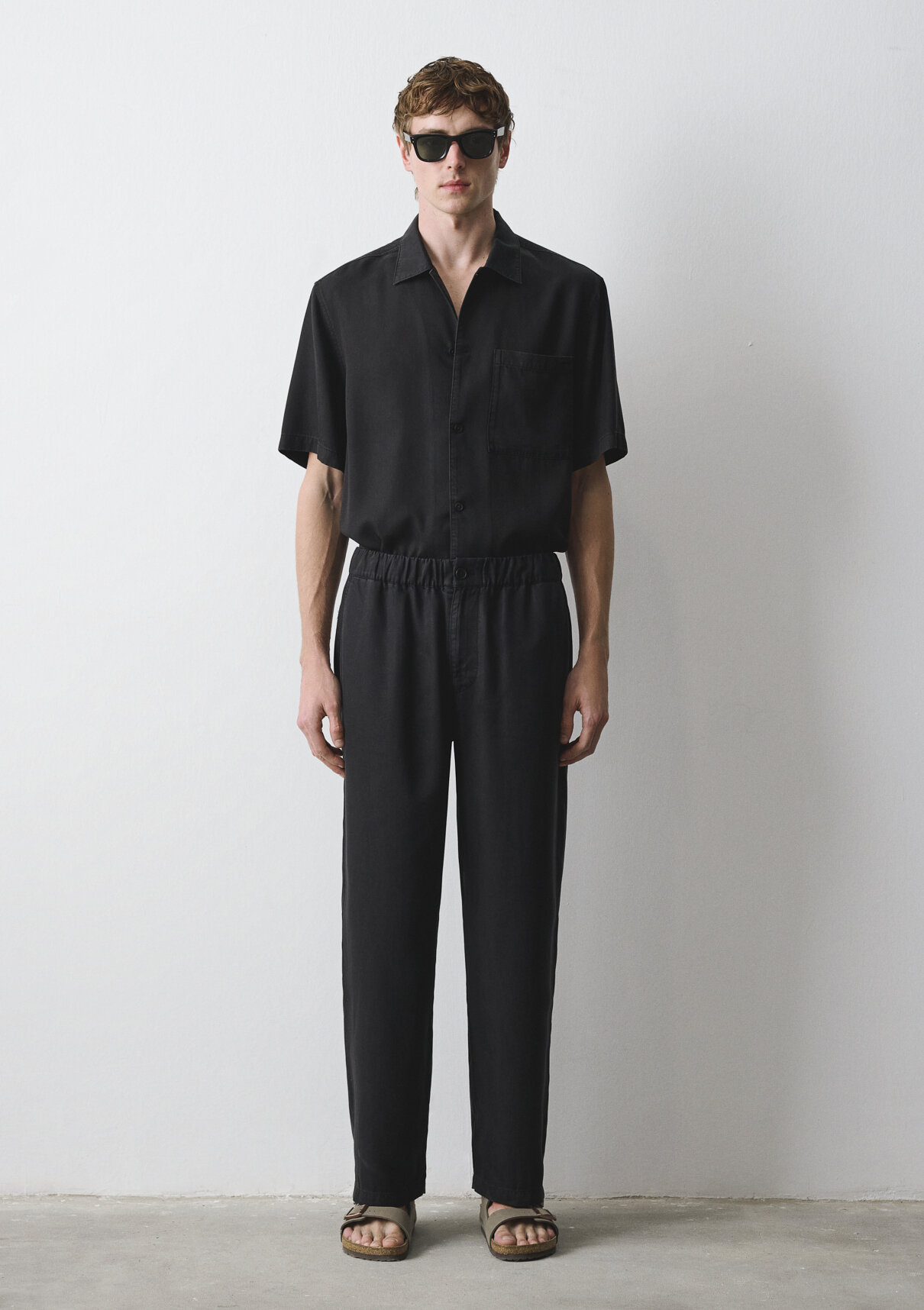 Mavi Siyah Liyosel (Tencel™) Pantolon görsel 3