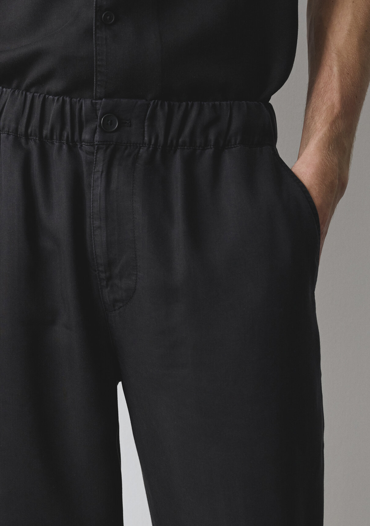 Mavi Siyah Liyosel (Tencel™) Pantolon görsel 7