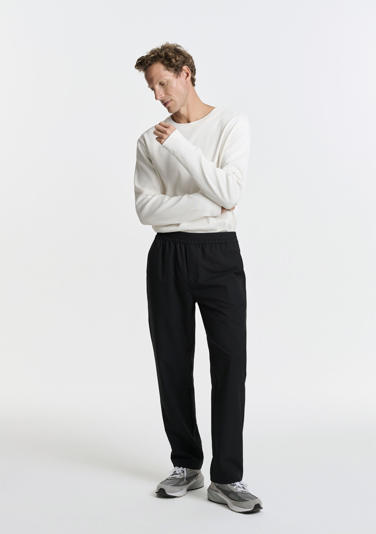 Mavi Siyah Spandex Jogger Pantolon görsel 2