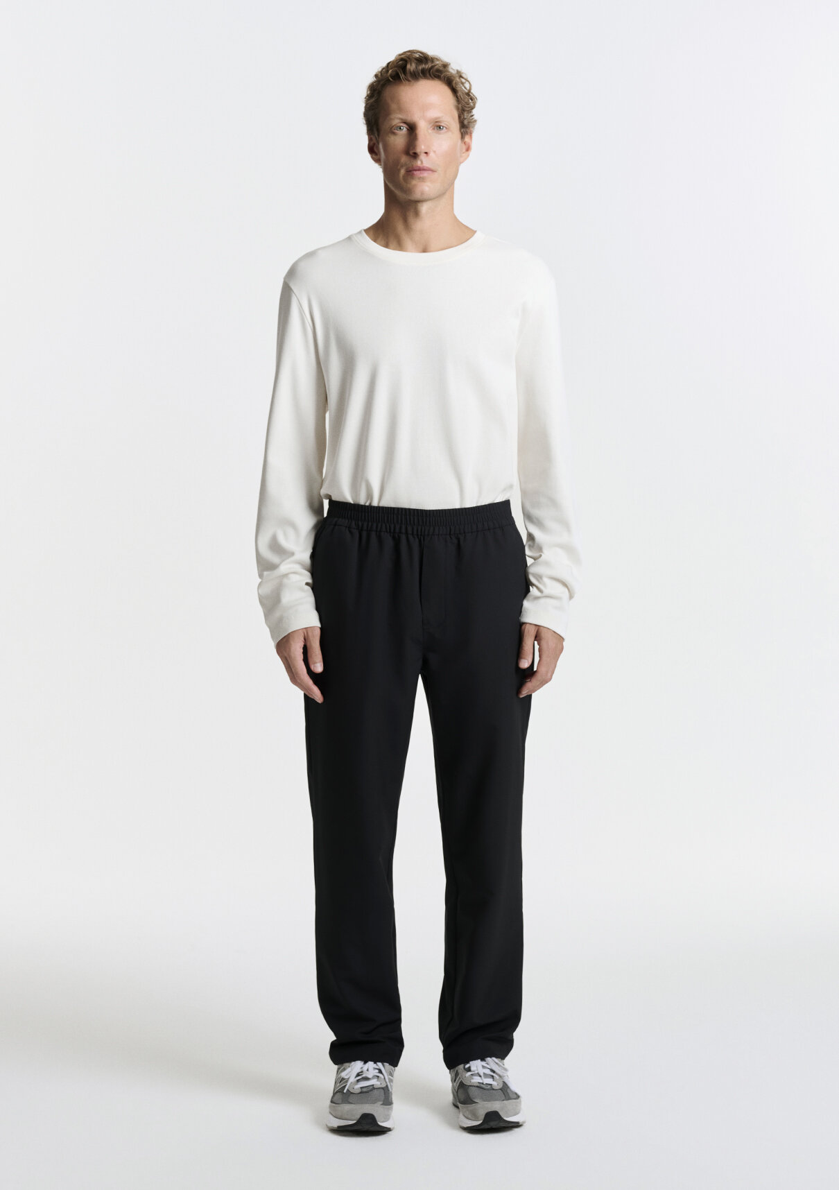 Mavi Siyah Spandex Jogger Pantolon görsel 3