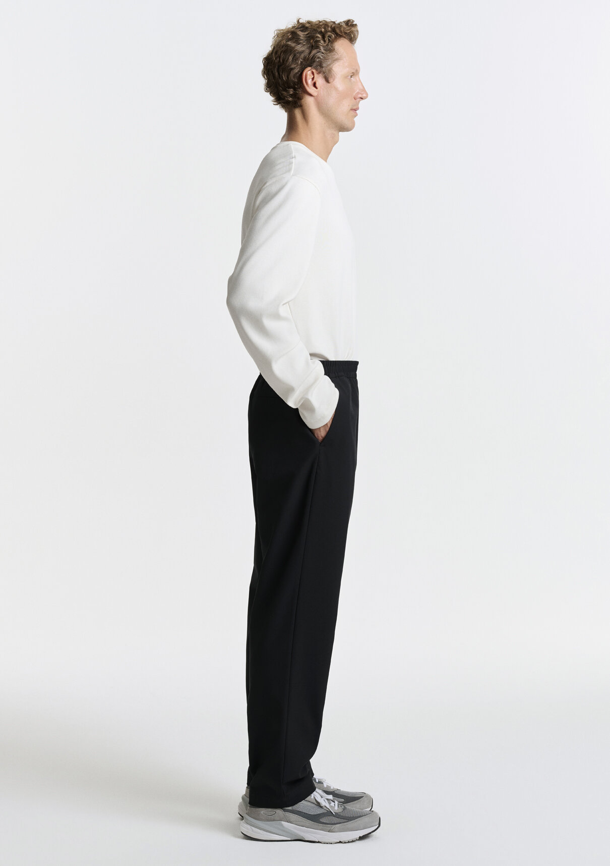 Mavi Siyah Spandex Jogger Pantolon görsel 4