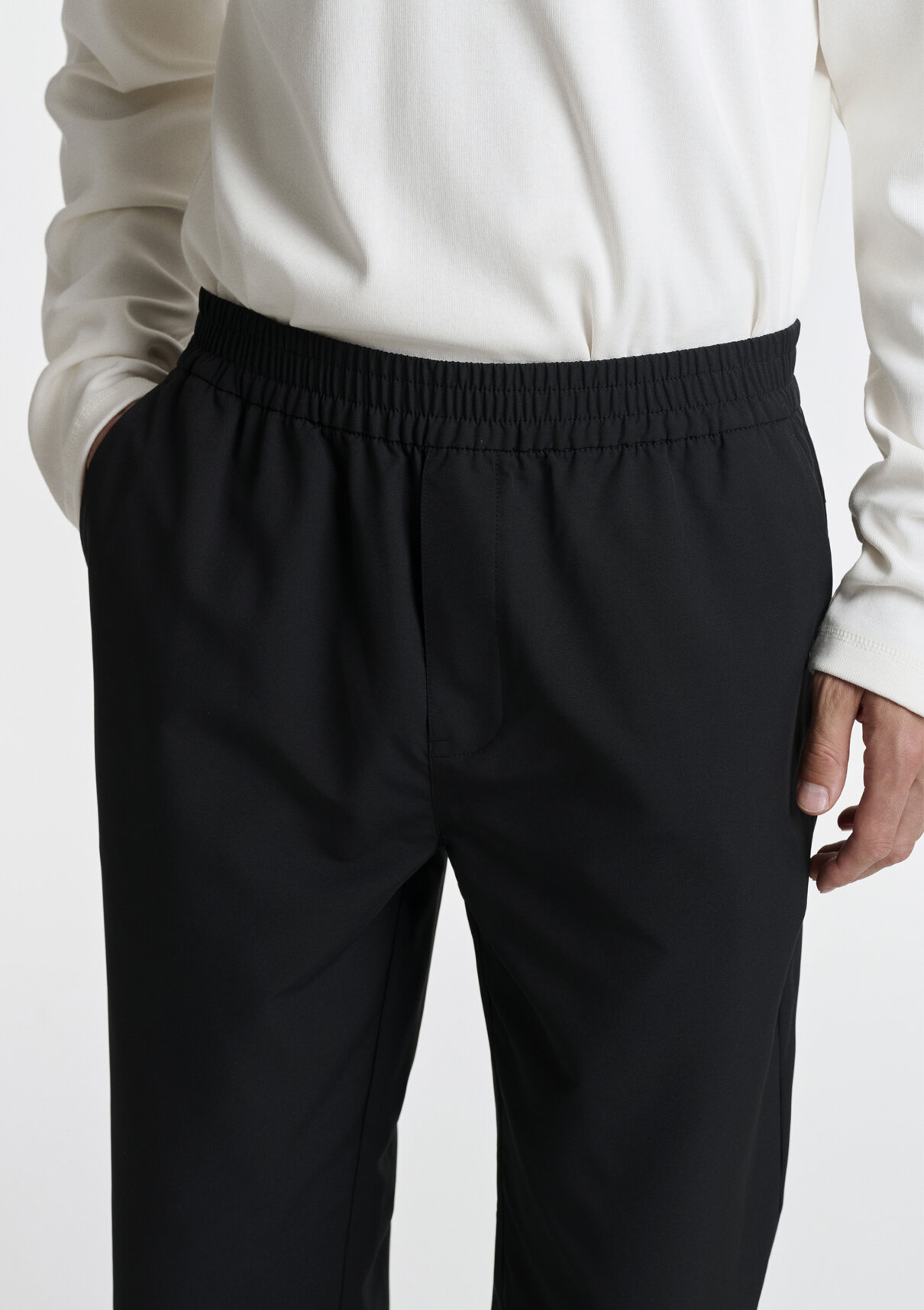 Mavi Siyah Spandex Jogger Pantolon görsel 6