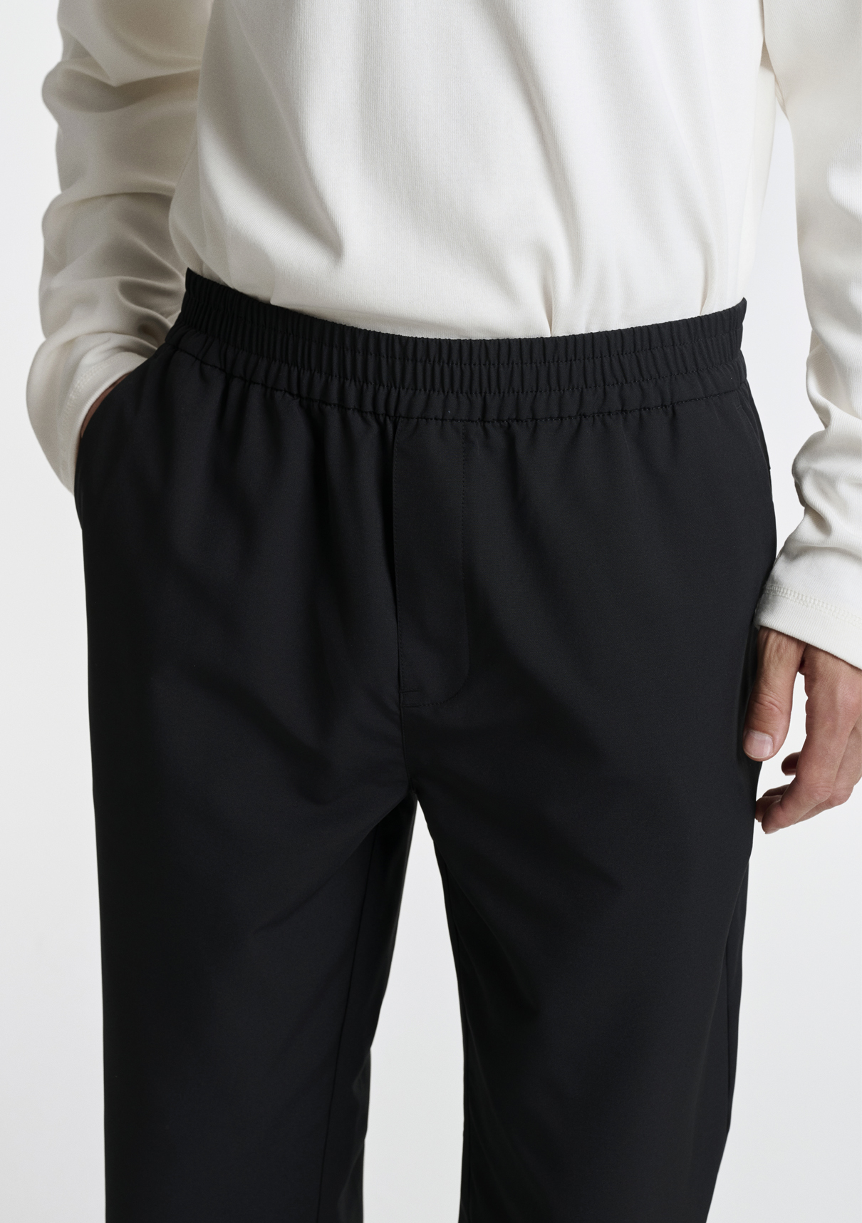 Mavi Siyah Spandex Jogger Pantolon görsel 6