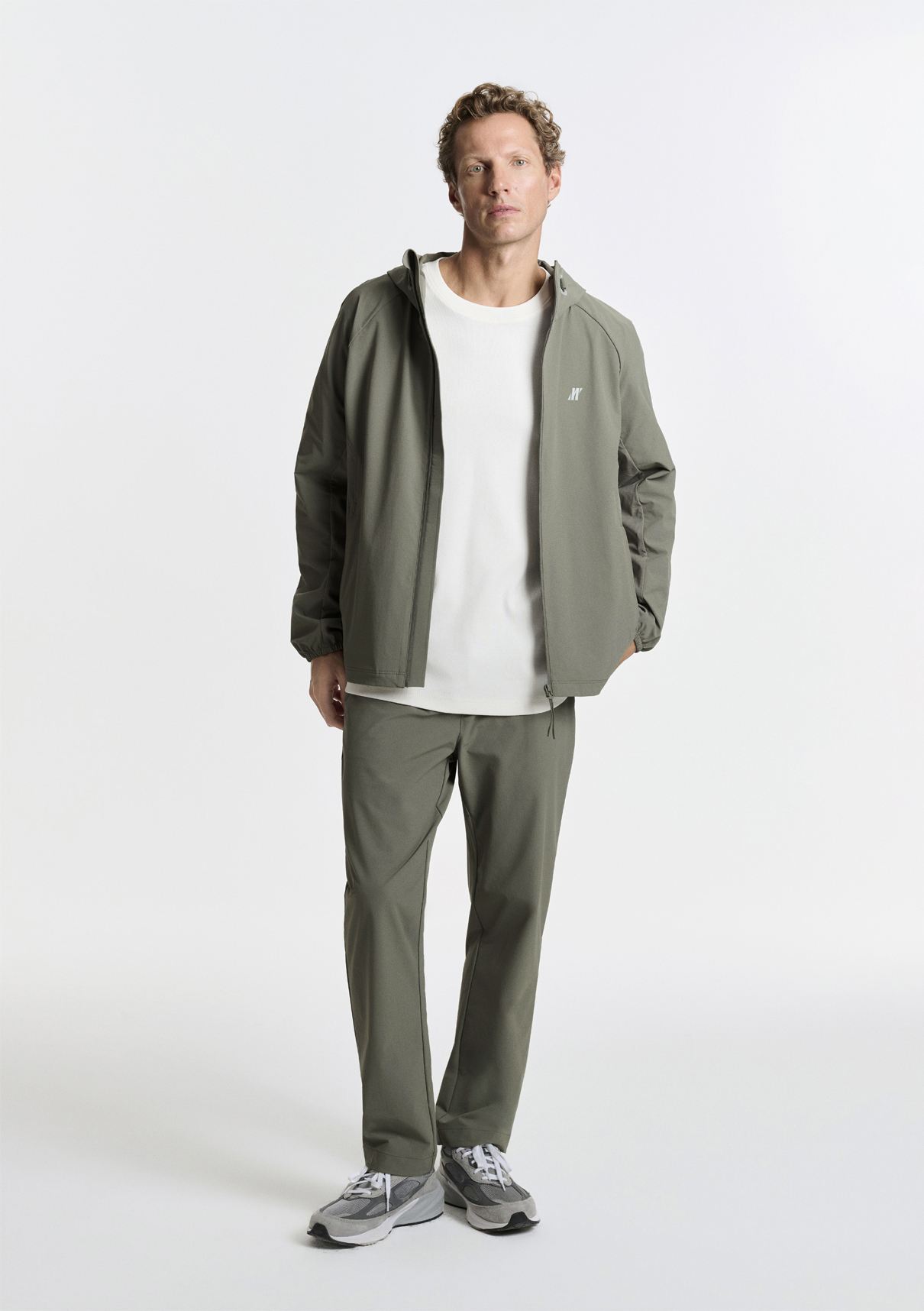 Mavi Yeşil Spandex Jogger Pantolon
