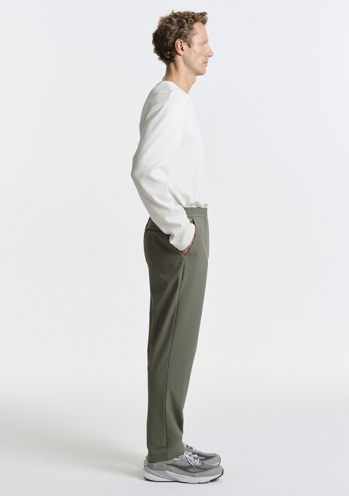 Mavi Yeşil Spandex Jogger Pantolon görsel 4