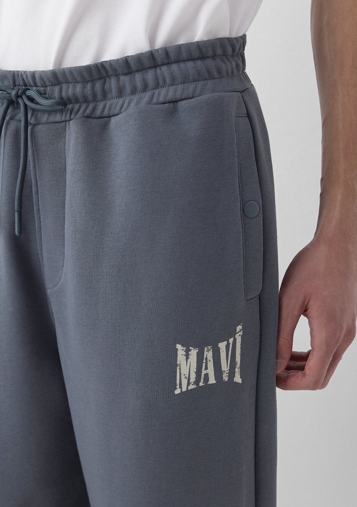 Mavi Logo Baskılı Mavi Eşofman Altı görsel 6