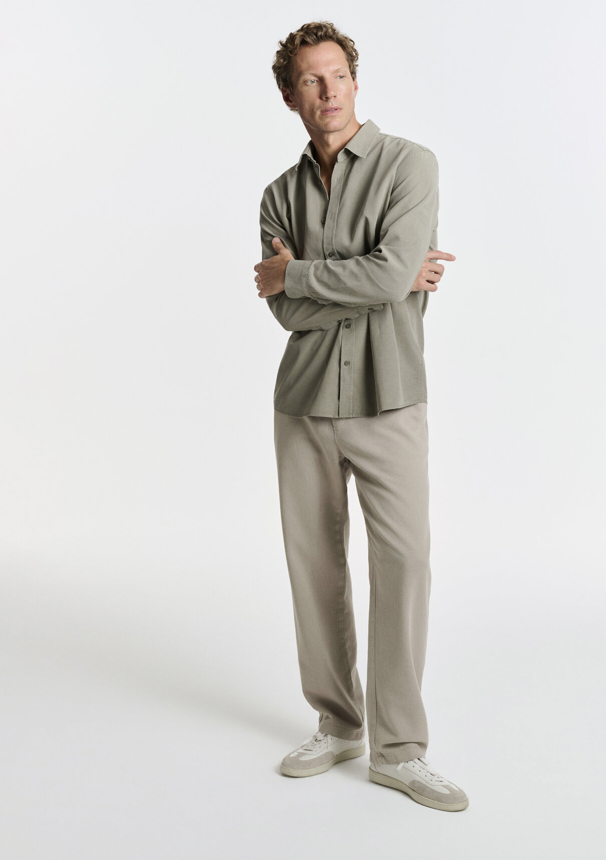 Mavi Keten (Tencel™) Lyocell Karışımlı Gri Jogger Pantolon