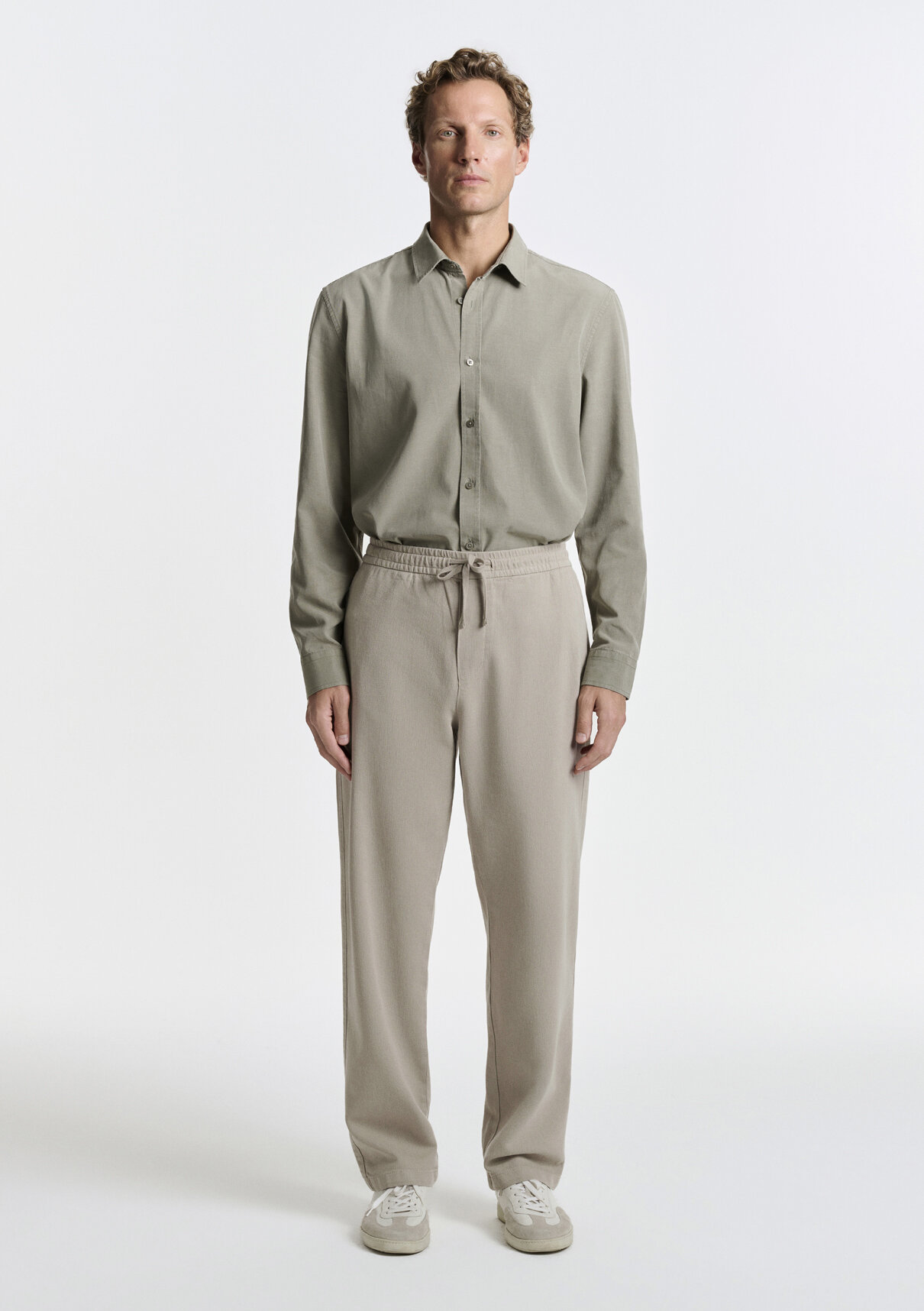 Mavi Keten (Tencel™) Lyocell Karışımlı Gri Jogger Pantolon görsel 4