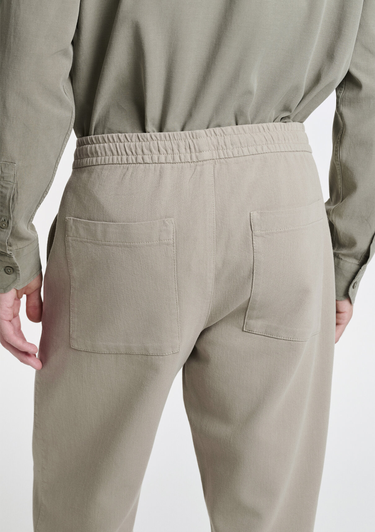 Mavi Keten (Tencel™) Lyocell Karışımlı Gri Jogger Pantolon görsel 8