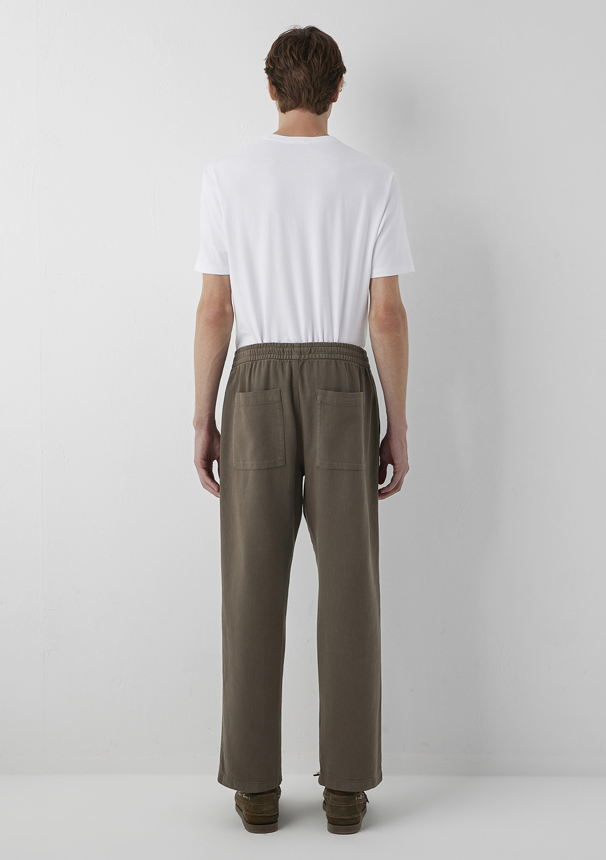Mavi Keten (Tencel™) Lyocell Karışımlı Kahverengi Jogger Pantolon görsel 5