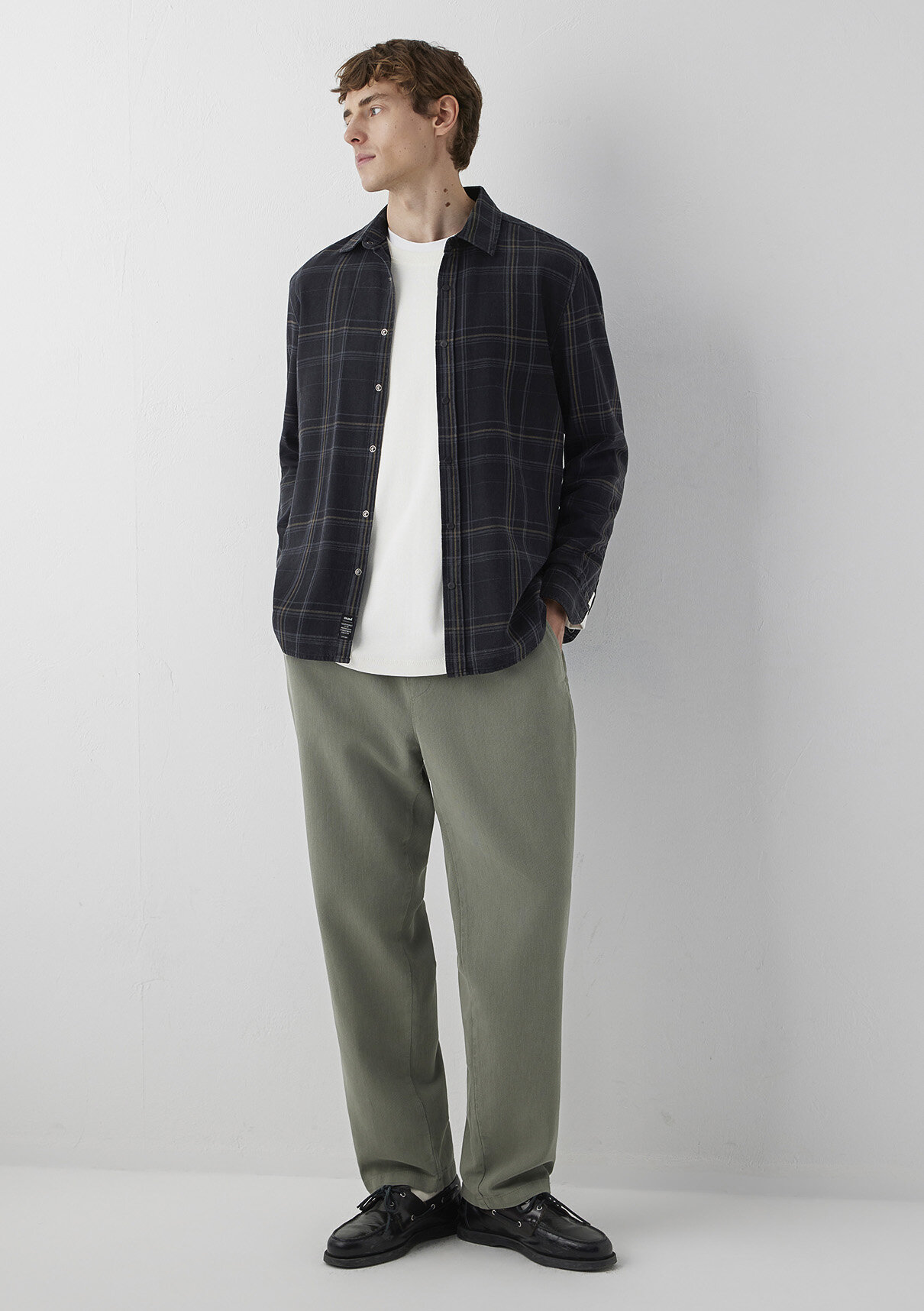 Mavi Keten (Tencel™) Lyocell Karışımlı Haki Jogger Pantolon