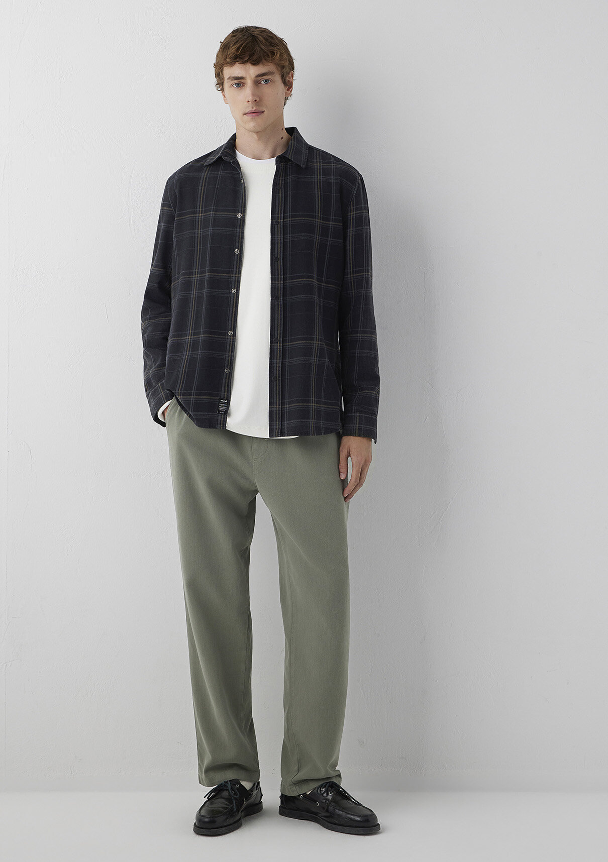 Mavi Keten (Tencel™) Lyocell Karışımlı Haki Jogger Pantolon görsel 2