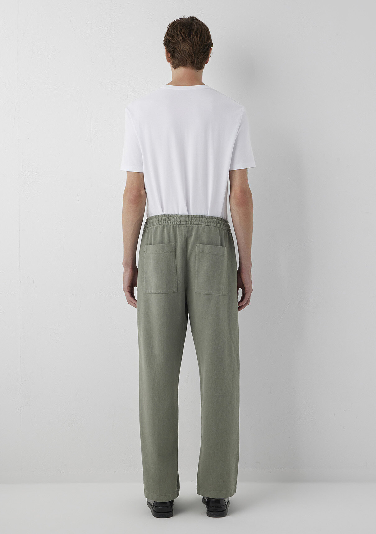 Mavi Keten (Tencel™) Lyocell Karışımlı Haki Jogger Pantolon görsel 5