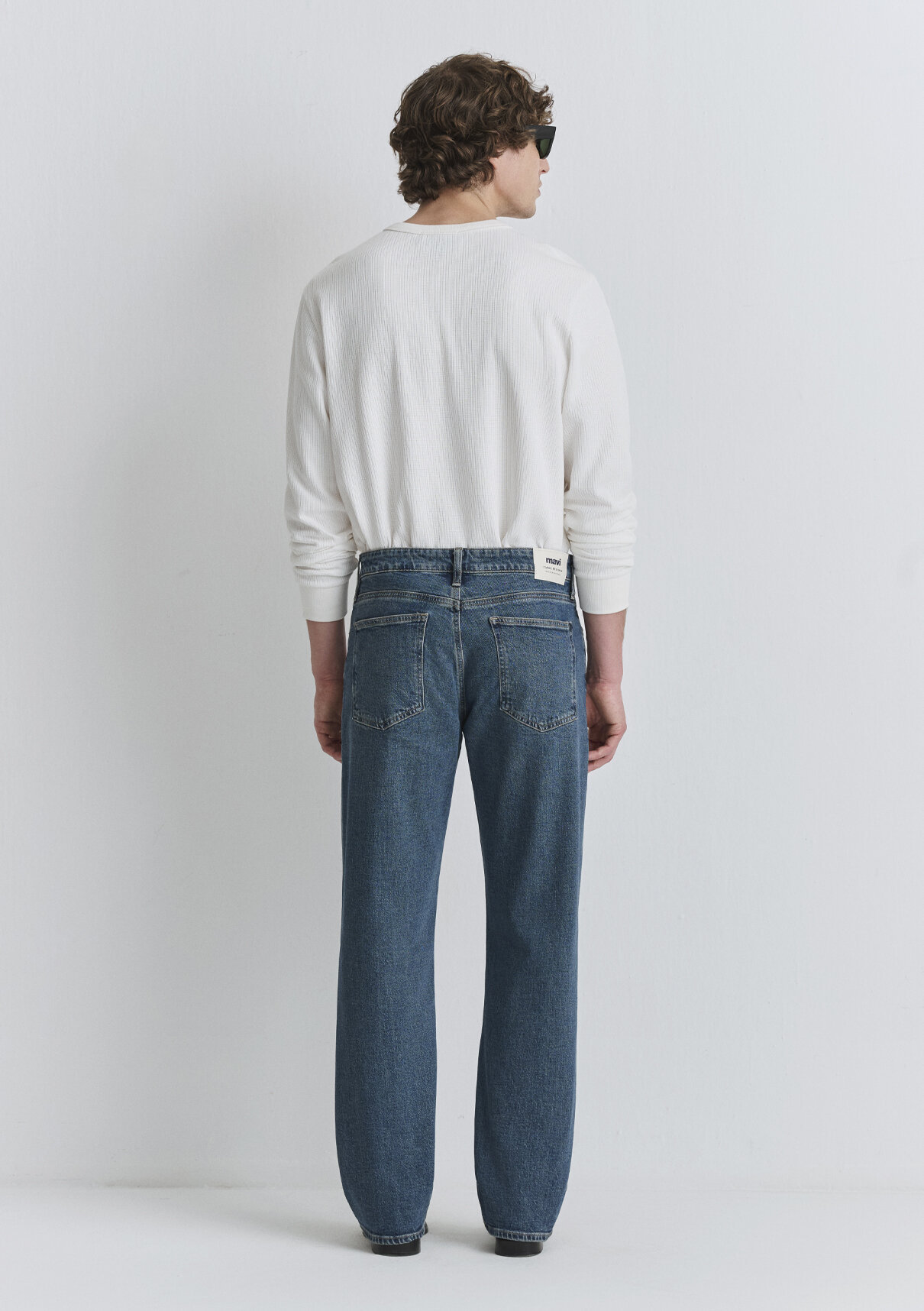 Mavi Classic Denim Puslu Mavi Jean Pantolon görsel 4