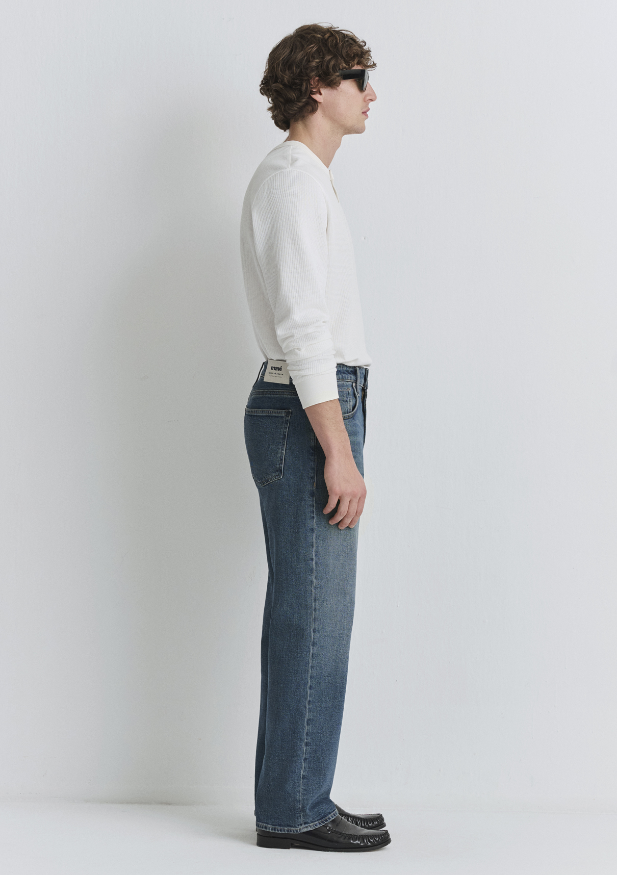 Mavi Classic Denim Puslu Mavi Jean Pantolon görsel 5