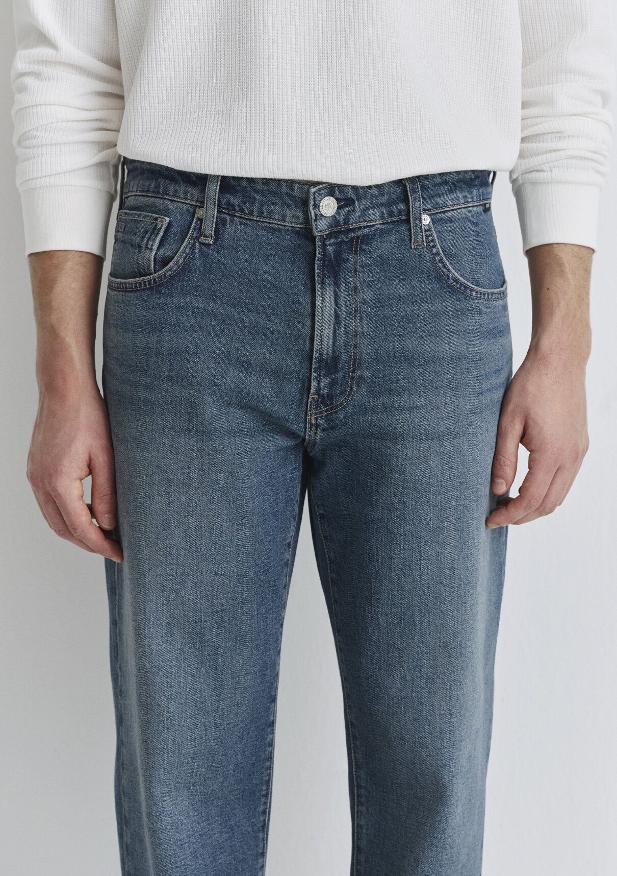 Mavi Classic Denim Puslu Mavi Jean Pantolon görsel 6