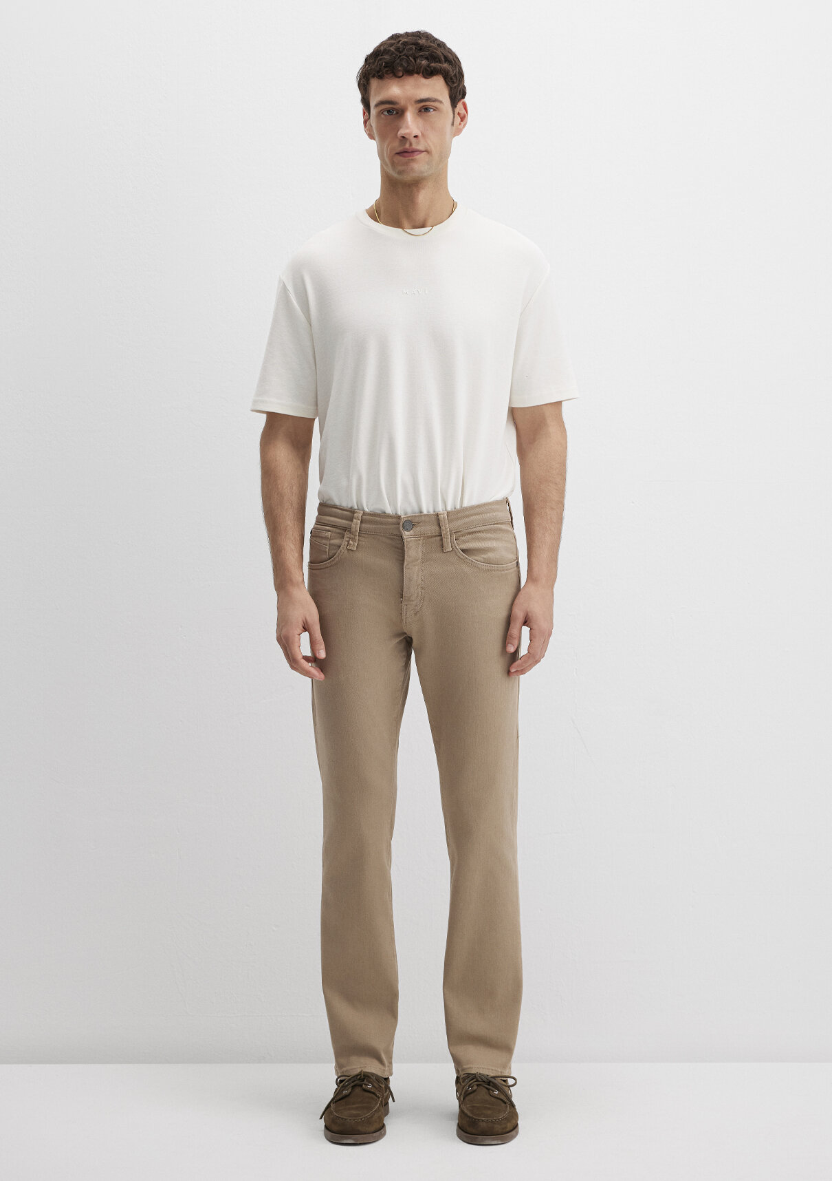 Mavi Hunter Koyu Bej Comfort Gabardin Pantolon görsel 3
