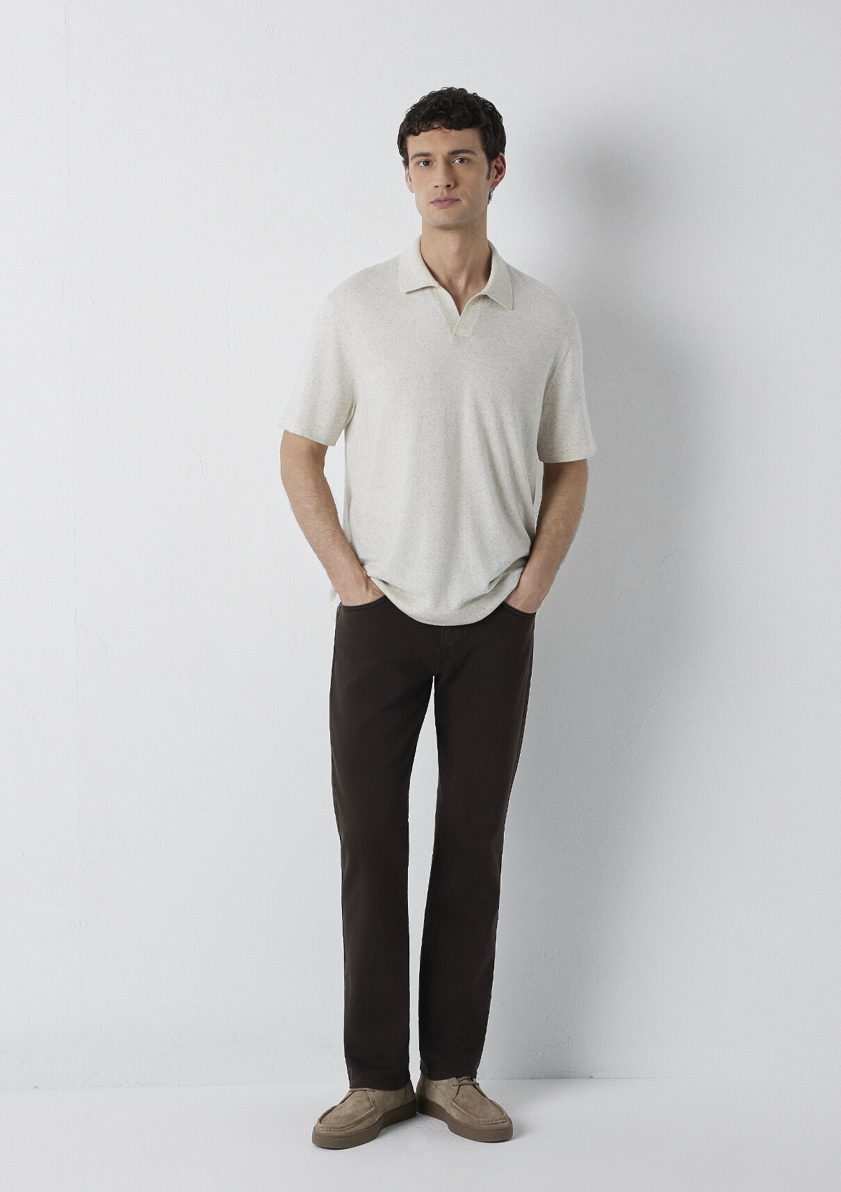Mavi Hunter Kahverengi Gabardin Pantolon
