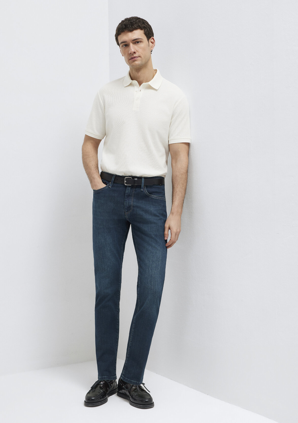 Mavi Premium Puslu Koyu Mavi Jean Pantolon görsel 2