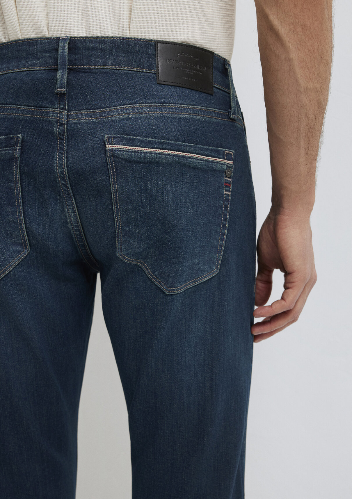 Mavi Premium Puslu Koyu Mavi Jean Pantolon görsel 8