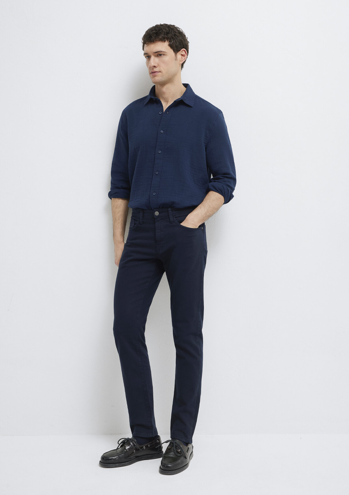 Mavi Marcus Koyu Lacivert Comfort Gabardin Pantolon