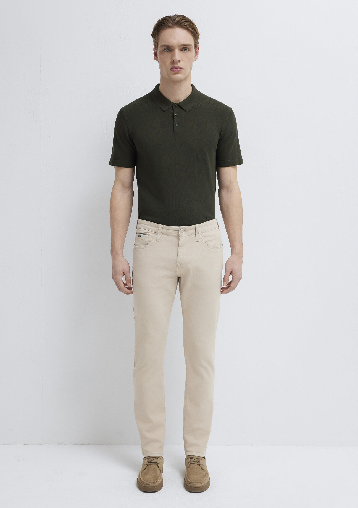 Mavi Marcus Mavi Black Soluk Toz Beji Gabardin Pantolon görsel 3
