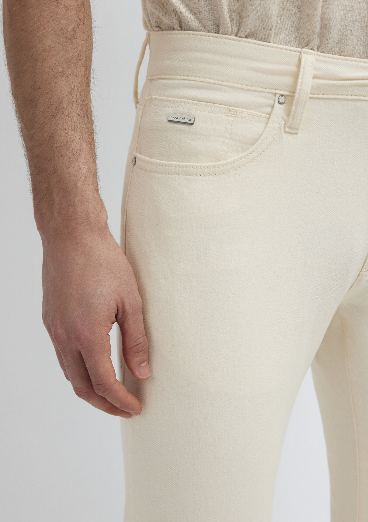 Mavi Edition Ekru Jean Pantolon görsel 7