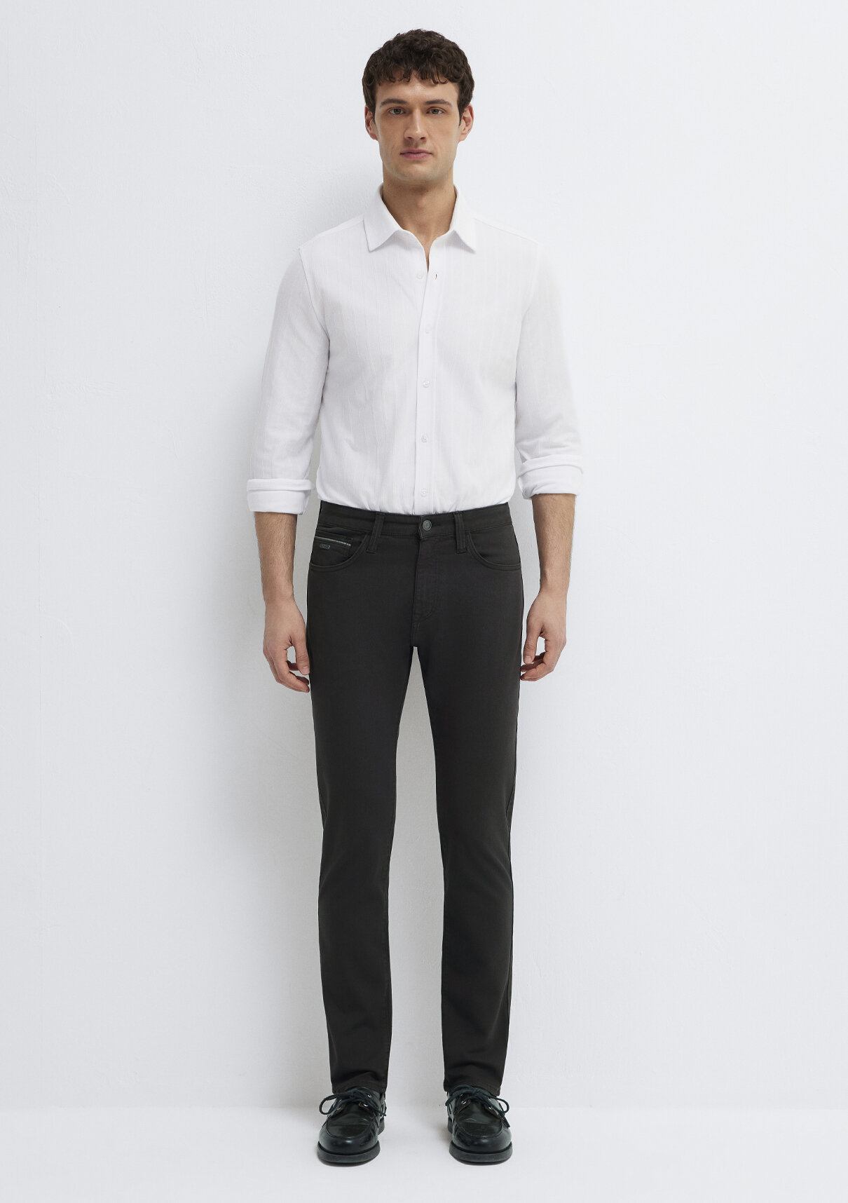 Mavi Marcus Mavi Black Koyu Kahverengi Gabardin Pantolon görsel 3