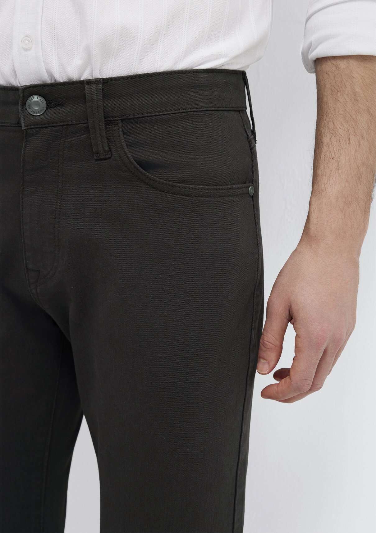 Mavi Marcus Mavi Black Koyu Kahverengi Gabardin Pantolon görsel 6
