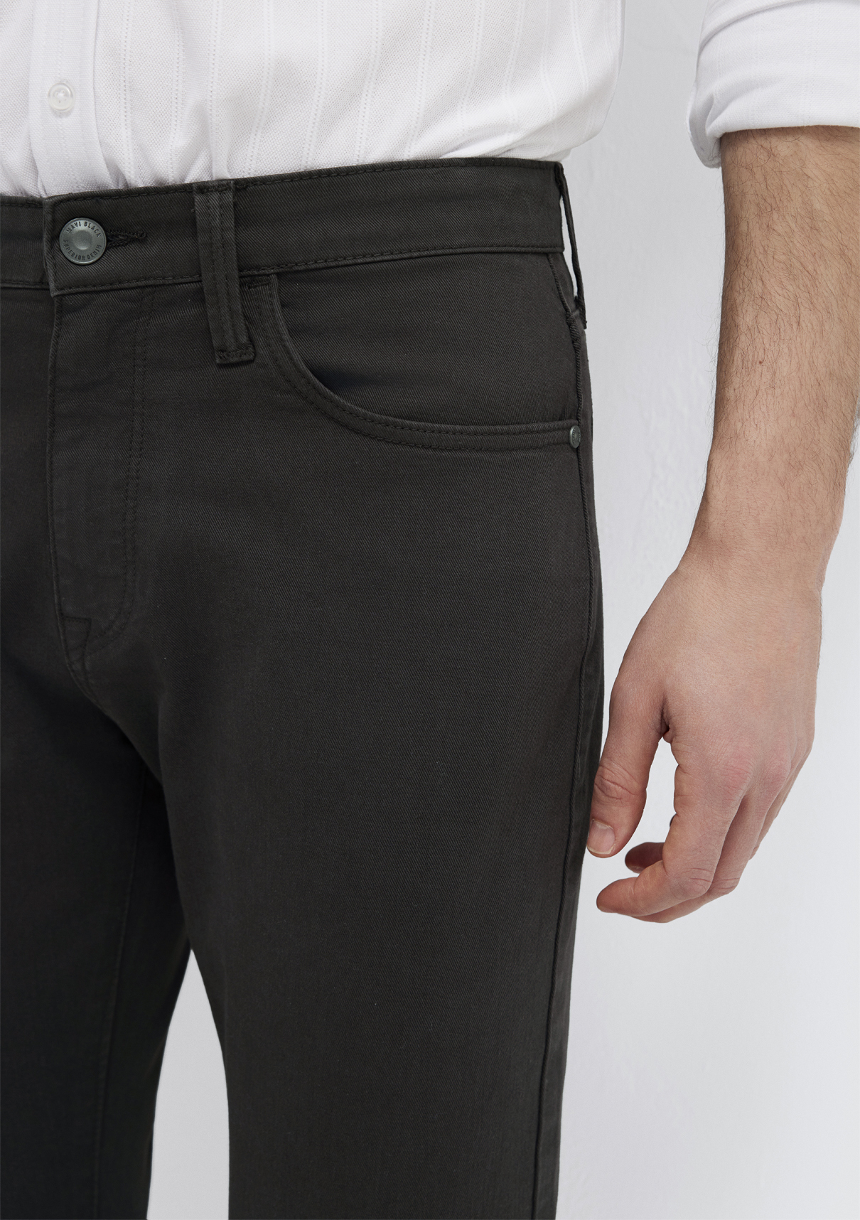 Mavi Marcus Mavi Black Koyu Kahverengi Gabardin Pantolon görsel 6
