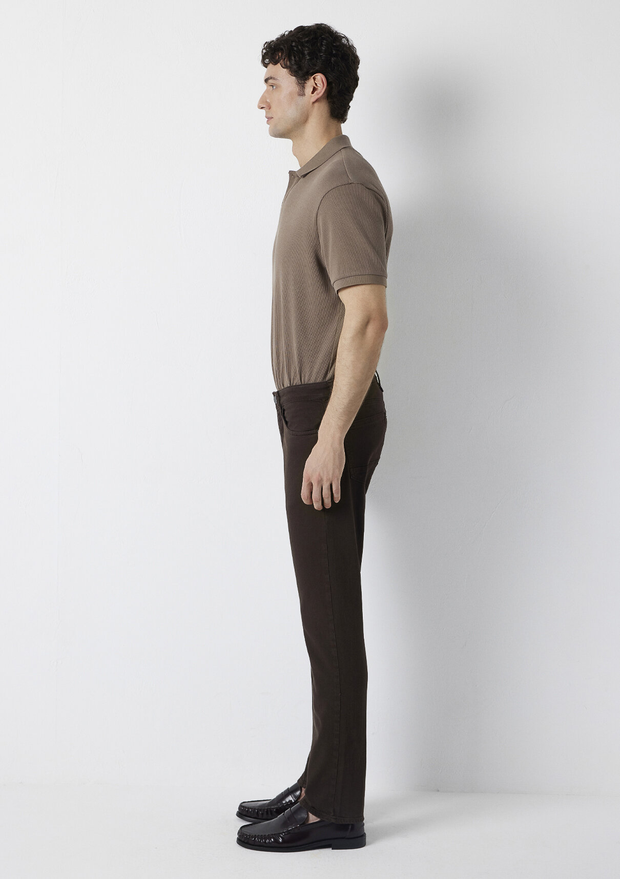 Mavi Marcus Kahverengi Gabardin Pantolon görsel 4